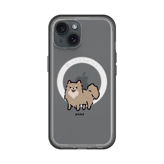 スリムプロテクションプレミアムケース with MagSafe［ オリジナル - CASEPLAYイヌ - pome ］