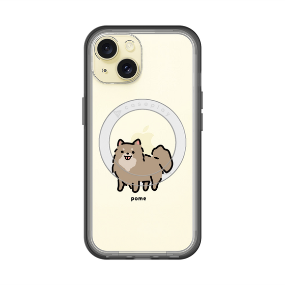 スリムプロテクションプレミアムケース with MagSafe［ オリジナル - CASEPLAYイヌ - pome ］