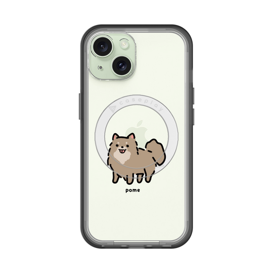 スリムプロテクションプレミアムケース with MagSafe［ オリジナル - CASEPLAYイヌ - pome ］