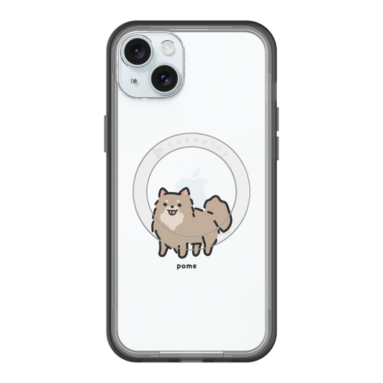 スリムプロテクションプレミアムケース with MagSafe［ オリジナル - CASEPLAYイヌ - pome ］