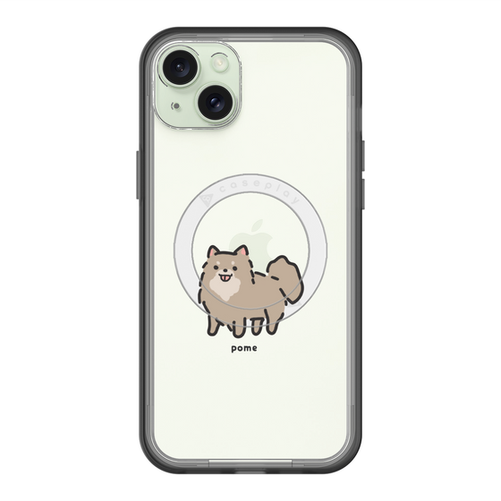スリムプロテクションプレミアムケース with MagSafe［ オリジナル - CASEPLAYイヌ - pome ］