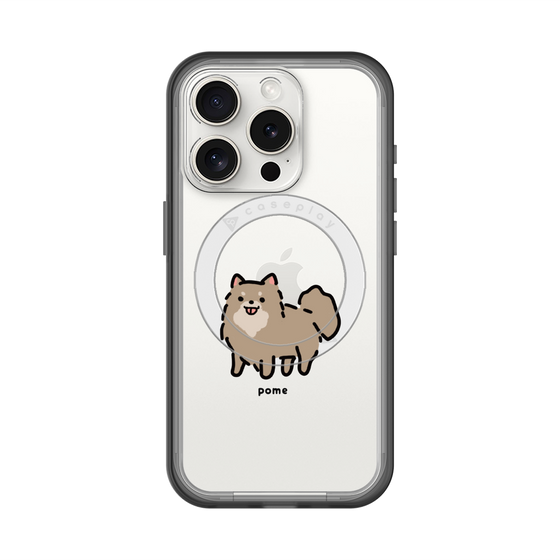 スリムプロテクションプレミアムケース with MagSafe［ オリジナル - CASEPLAYイヌ - pome ］