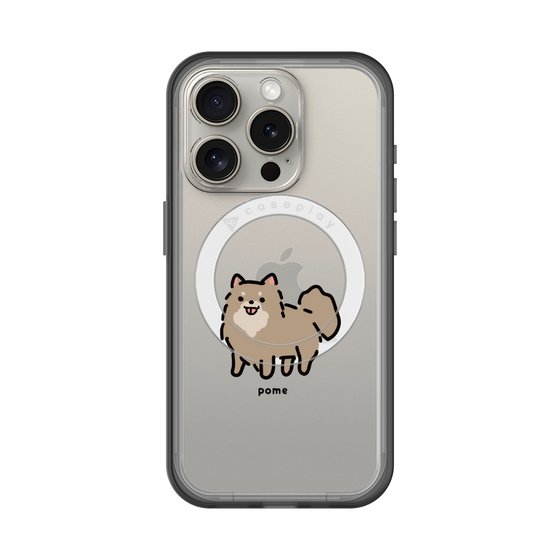 スリムプロテクションプレミアムケース with MagSafe［ オリジナル - CASEPLAYイヌ - pome ］
