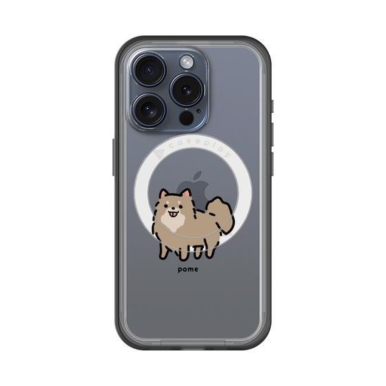スリムプロテクションプレミアムケース with MagSafe［ オリジナル - CASEPLAYイヌ - pome ］