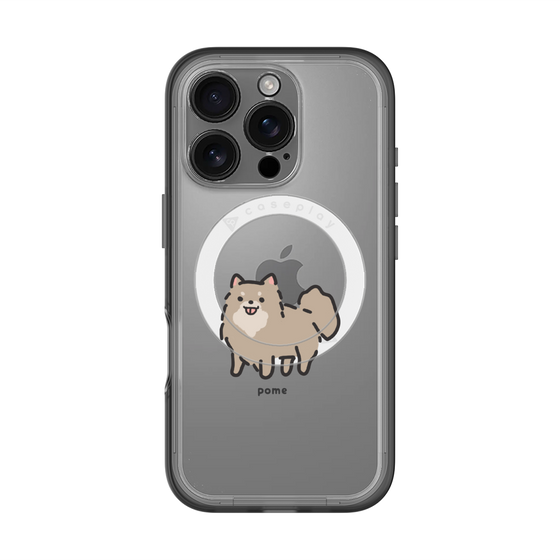 スリムプロテクションプレミアムケース with MagSafe［ オリジナル - CASEPLAYイヌ - pome ］