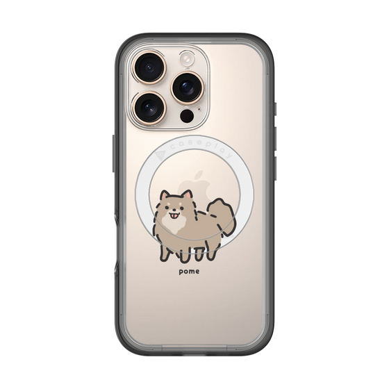 スリムプロテクションプレミアムケース with MagSafe［ オリジナル - CASEPLAYイヌ - pome ］