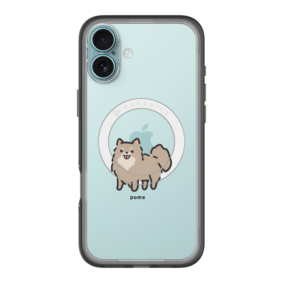 スリムプロテクションプレミアムケース with MagSafe［ オリジナル - CASEPLAYイヌ - pome ］