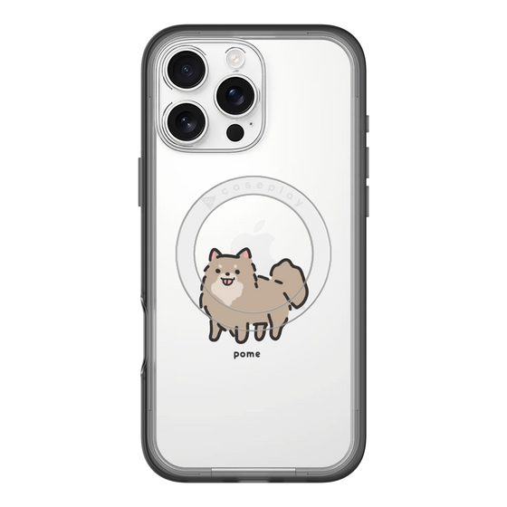 スリムプロテクションプレミアムケース with MagSafe［ オリジナル - CASEPLAYイヌ - pome ］