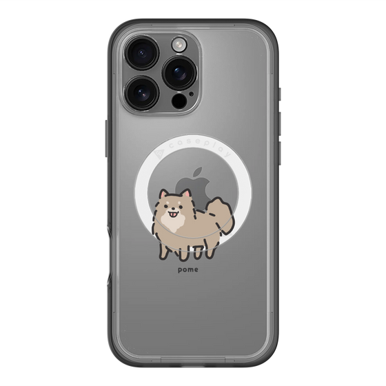 スリムプロテクションプレミアムケース with MagSafe［ オリジナル - CASEPLAYイヌ - pome ］