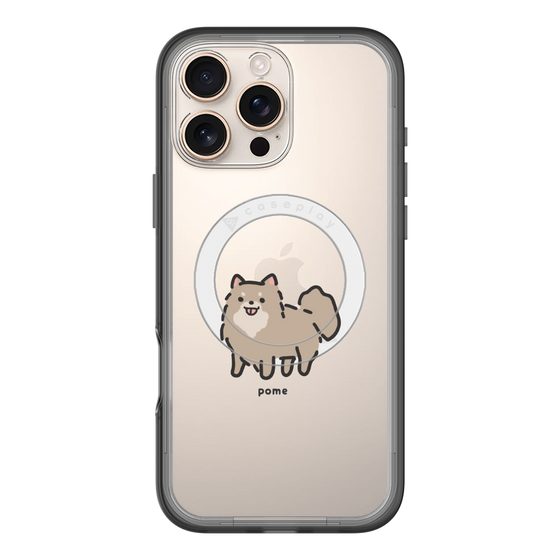 スリムプロテクションプレミアムケース with MagSafe［ オリジナル - CASEPLAYイヌ - pome ］