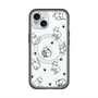 スリムプロテクションプレミアムケース with MagSafe［ オリジナル - CASEPLAYネコ総柄 - black ］