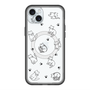 スリムプロテクションプレミアムケース with MagSafe［ オリジナル - CASEPLAYネコ総柄 - black ］