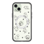 スリムプロテクションプレミアムケース with MagSafe［ オリジナル - CASEPLAYネコ総柄 - black ］