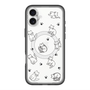 スリムプロテクションプレミアムケース with MagSafe［ オリジナル - CASEPLAYネコ総柄 - black ］