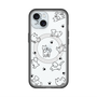 スリムプロテクションプレミアムケース with MagSafe［ オリジナル - CASEPLAYイヌ総柄 - black ］