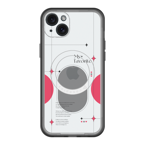 スリムプロテクションプレミアムケース with MagSafe［ オリジナル - チェキケース - レッド ］