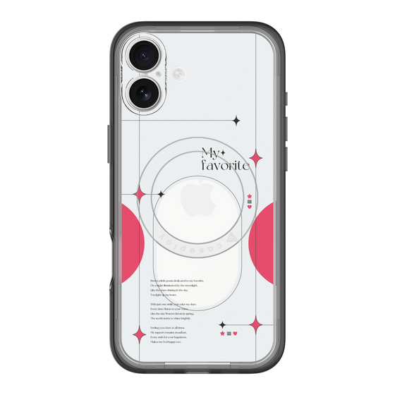スリムプロテクションプレミアムケース with MagSafe［ オリジナル - チェキケース - レッド ］