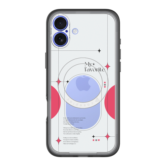 スリムプロテクションプレミアムケース with MagSafe［ オリジナル - チェキケース - レッド ］