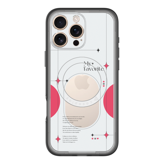 スリムプロテクションプレミアムケース with MagSafe［ オリジナル - チェキケース - レッド ］