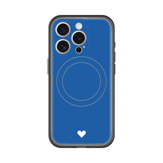 スリムプロテクションプレミアムケース with MagSafe［ オリジナル - 推し色ハート - ブルー ］