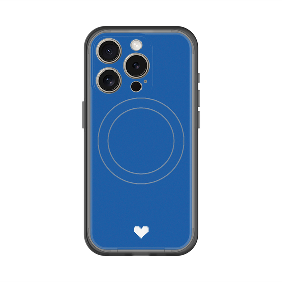 スリムプロテクションプレミアムケース with MagSafe［ オリジナル - 推し色ハート - ブルー ］