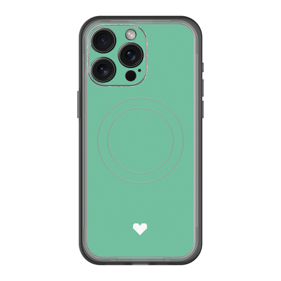 スリムプロテクションプレミアムケース with MagSafe［ オリジナル - 推し色ハート - グリーン ］