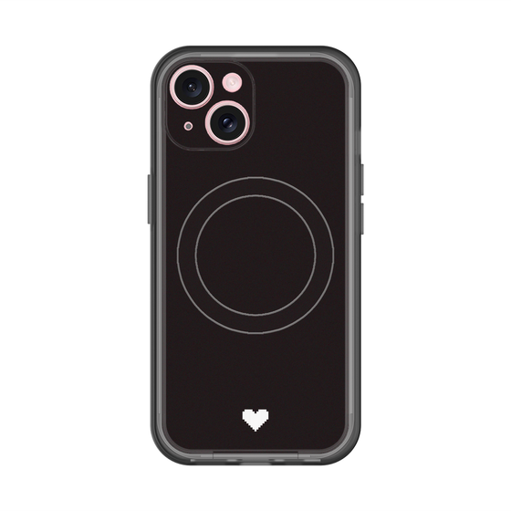 スリムプロテクションプレミアムケース with MagSafe［ オリジナル - 推し色ハート - ブラック ］