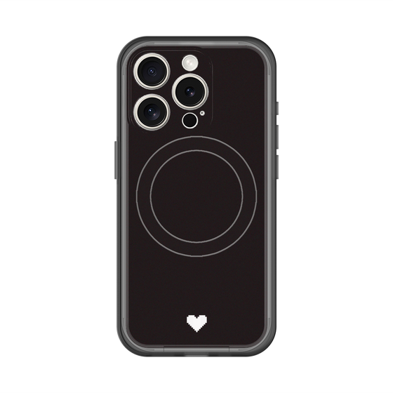 スリムプロテクションプレミアムケース with MagSafe［ オリジナル - 推し色ハート - ブラック ］