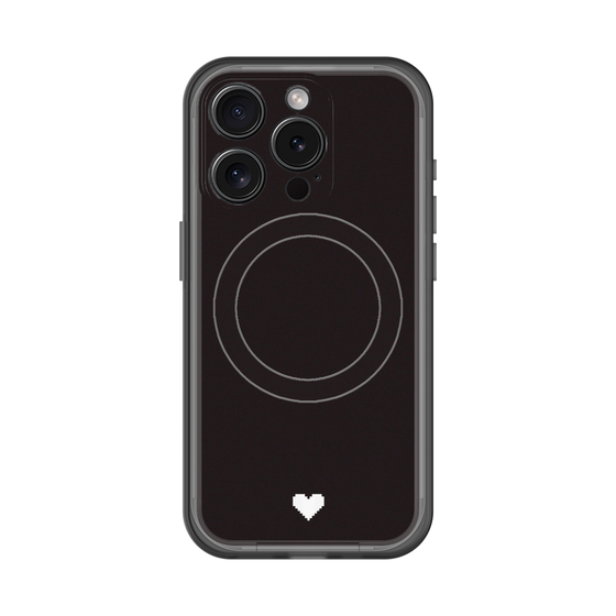スリムプロテクションプレミアムケース with MagSafe［ オリジナル - 推し色ハート - ブラック ］