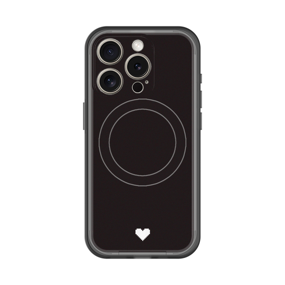 スリムプロテクションプレミアムケース with MagSafe［ オリジナル - 推し色ハート - ブラック ］