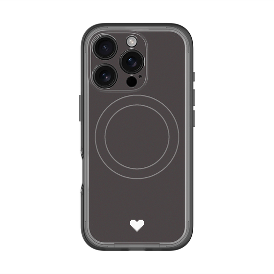 スリムプロテクションプレミアムケース with MagSafe［ オリジナル - 推し色ハート - ブラック ］