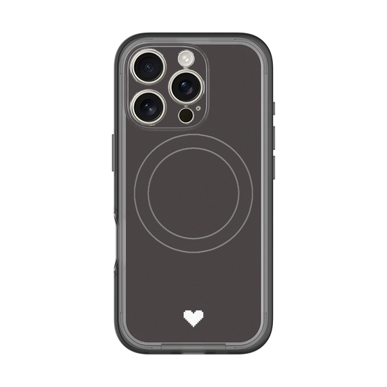 スリムプロテクションプレミアムケース with MagSafe［ オリジナル - 推し色ハート - ブラック ］