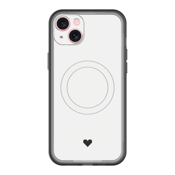 スリムプロテクションプレミアムケース with MagSafe［ オリジナル - 推し色ハート - ホワイト ］