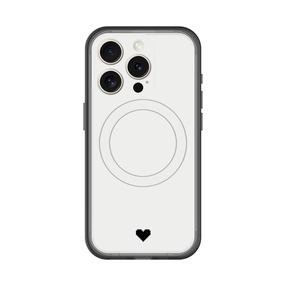 スリムプロテクションプレミアムケース with MagSafe［ オリジナル - 推し色ハート - ホワイト ］