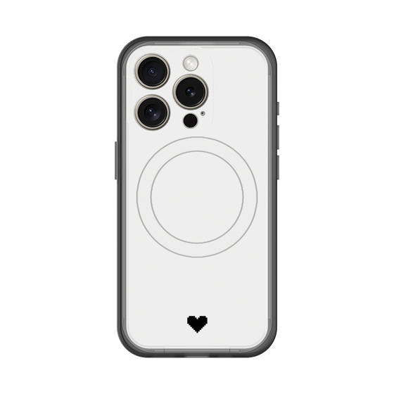 スリムプロテクションプレミアムケース with MagSafe［ オリジナル - 推し色ハート - ホワイト ］