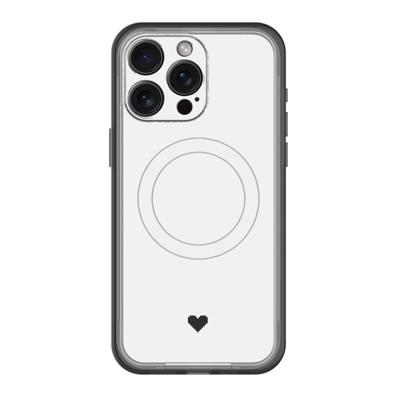 スリムプロテクションプレミアムケース with MagSafe［ オリジナル - 推し色ハート - ホワイト ］