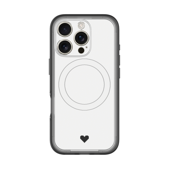 スリムプロテクションプレミアムケース with MagSafe［ オリジナル - 推し色ハート - ホワイト ］