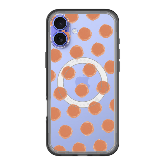 スリムプロテクションプレミアムケース with MagSafe［ オリジナル - 推し色水玉 - レッド ］