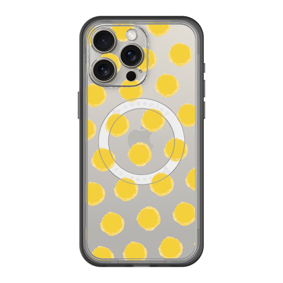 スリムプロテクションプレミアムケース with MagSafe［ オリジナル - 推し色水玉 - イエロー ］