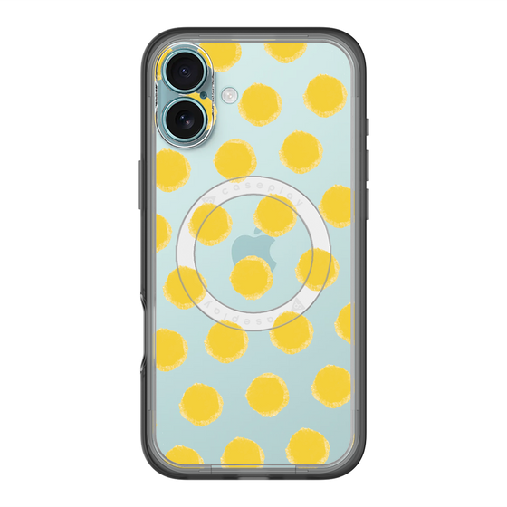 スリムプロテクションプレミアムケース with MagSafe［ オリジナル - 推し色水玉 - イエロー ］