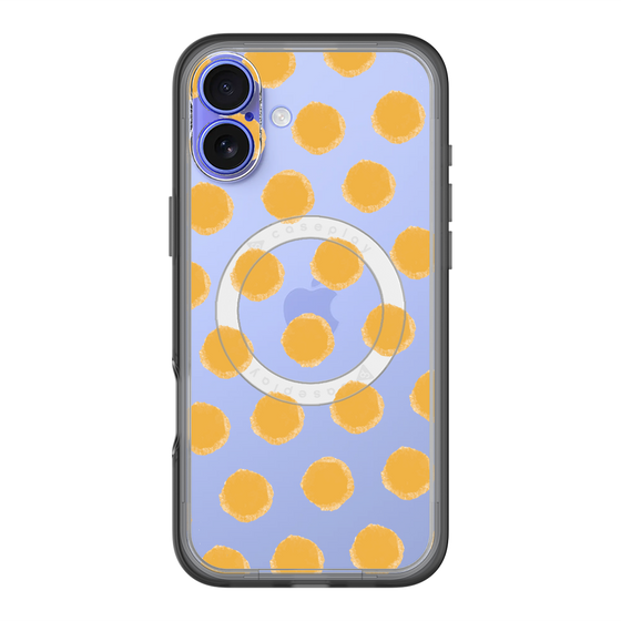 スリムプロテクションプレミアムケース with MagSafe［ オリジナル - 推し色水玉 - オレンジ ］