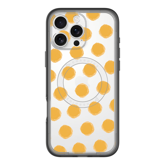 スリムプロテクションプレミアムケース with MagSafe［ オリジナル - 推し色水玉 - オレンジ ］