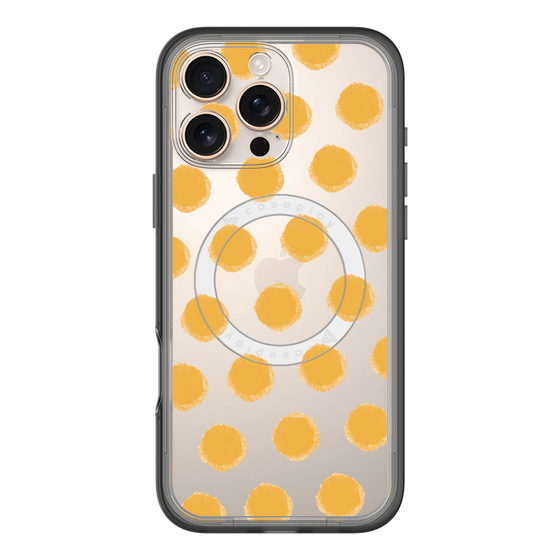 スリムプロテクションプレミアムケース with MagSafe［ オリジナル - 推し色水玉 - オレンジ ］
