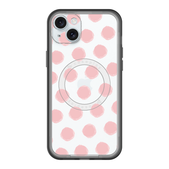 スリムプロテクションプレミアムケース with MagSafe［ オリジナル - 推し色水玉 - ピンク ］