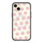 スリムプロテクションプレミアムケース with MagSafe［ オリジナル - 推し色水玉 - ピンク ］
