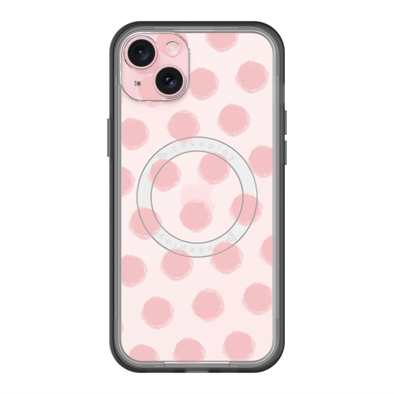 スリムプロテクションプレミアムケース with MagSafe［ オリジナル - 推し色水玉 - ピンク ］