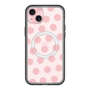 スリムプロテクションプレミアムケース with MagSafe［ オリジナル - 推し色水玉 - ピンク ］