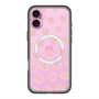 スリムプロテクションプレミアムケース with MagSafe［ オリジナル - 推し色水玉 - ピンク ］
