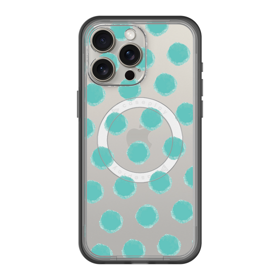 スリムプロテクションプレミアムケース with MagSafe［ オリジナル - 推し色水玉 - グリーン ］