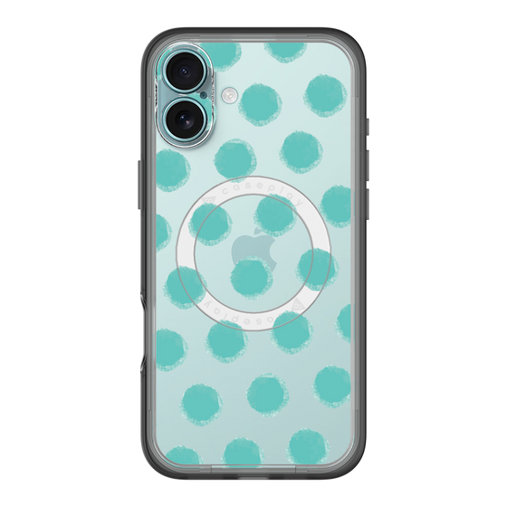 スリムプロテクションプレミアムケース with MagSafe［ オリジナル - 推し色水玉 - グリーン ］